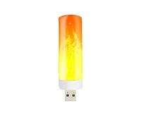 Ycezw Bombilla LED con Efecto de Llama Parpadeante - Luz USB Decorativa Impermeable para el Hogar - Ambiente Cálido