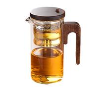 ycezw Botella de té de vidrio, botella de té con dispositivo | Vasos de té con asa ergonómica - Taza de viaje de vidrio, taza de té resistente al calor, botella de separación de agua de té para té
