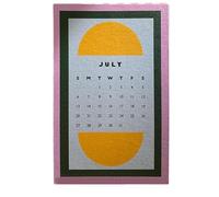 ycezw Calendario de mesa 2025,Calendario 2025, Calendario artístico geométrico 12 meses, Tu calendario personal diario para la decoración de la mesa de la escuela doméstica