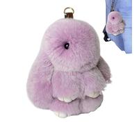 ycezw Cartoon Bunny Keychain- Plush Pendant Component, 1.57x1.57x5.91 Inch Size Plus Adorable Droopy Ear Design Construction, Charm, Fastener | for Boys Girls Kids Fans Portable Hangable Bag Use