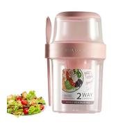 ycezw Cereal to Go Cup - Contenedor portátil de leche y cereales de 29 oz con cuchara - Taza de desayuno duradera, recipiente reutilizable para desayunos, avena durante la noche, leche