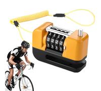ycezw Cerradura de rueda de motocicleta | Candado antirrobo con combinación de disco de rueda | Dispositivo de seguridad impermeable para bicicletas eléctricas, bicicletas