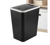 ycezw Cesta de baño con tapa - Depósito de barril Trotting Pressure presión Tri-Selectiva Capacidad 13 litros Elegante Diseño Maison Bureau Room Bajo Baño Con Coper