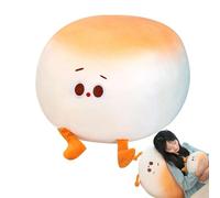 ycezw Cojín de peluche de sándwich al vapor, cojín suave de abrazo, suave compañero de juego con expresión linda decoración para niños y familias