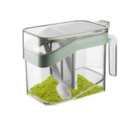 ycezw Contenedores de condimentos con tapas, caja de condimento con cuchara,Contenedores de azúcar y sal | Azúcares a prueba de polvo, tarros de sal y pimienta para encimera de cocina, almacenamiento