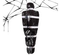 ycezw Corpse Body Bag Prop - Cubierta de envoltura de tela, Pieza Embrujada de tamaño natural | Pantalla de miedo para el patio de halloween, Textura con una forma extraña para las esquinas de la casa