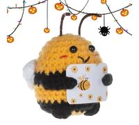 ycezw Crochet Positivo, muñeca de Ganchillo Motivacional, artesanía Decorativa Tejida a Mano, de Mesa Inspirado en Forma de Calabaza para niños y Adultos para Mesa y mesita de Noche