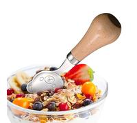 ycezw Cuchara para niños, cuchara para primeros alimentos de acero inoxidable autoalimentada | Cubiertos seguros anti-asfixia para alimentación autónoma y viaje hogar