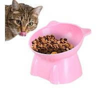 ycezw Cuenco de comida elevada para gatos, plato de comida elevada para gatos | Cuenco para inclinado elevado - Prevenir la fatiga del cuello y el reflujo de los cuencos de comida para mascotas