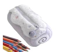ycezw Cute Roll Pencil Case Plush Cosmetic Bag Large Capacity Organizer | Large Capacity Plush Roll Pencil Case Features A Cute Cake Design For Storing Pens Sticky Notes Erasers Rulers Cosmetic