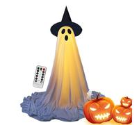 ycezw Decoraciones Fantasmas Luminosas Halloween | Fantasma Espeluznante Luminoso Exterior con Guirnalda LED Control Remoto | Decoración Espantable para Interior Exterior Jardín Casa