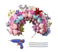 ycezw Diadema de flores para el pelo, diadema de boda, juego de manualidades para novia, accesorio hecho a mano