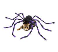 ycezw Disfraz de araña para perros, disfraz de araña gigante peludo de simulación de araña para mascotas, disfraz de cosplay ajustable para perros y gatos, decoración de festivales, accesorios para