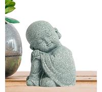 ycezw Estatua de Buda para niños - Adorno chino - Figura de resina alegre, simpático regalo zen | Mini escultura decorativa para armario de vino, soporte de TV, zona