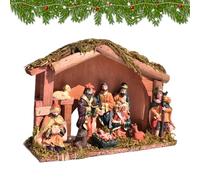 ycezw Figura De Belén De Navidad | Decoración Con Figuras Del Nacimiento De Jesús | Juego De Belén De Madera Para La Navidad - Para Cocina Mesa Escritorio Mesilla Estante Apartamento Vacaciones