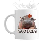 ycezw Hippo Coffee Mug - Taza personalizada personalizada de cerámica para café, taza de café de microondas segura | Taza de café de cerámica pintada artística, cómoda taza para mujeres, hombres, té y