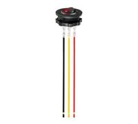 ycezw Interruptor de encendido y apagado, botón de 3 pies con luz LED, cable premontado con interruptor de palanca iluminado con LED rojo 12 V para panel calefactor, motor, barco, bomba