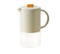 ycezw Jarras de vidrio con asa y tapa, jarra de té helado de 1500 ml, jarra hermética para bebidas calientes/frías, almacenamiento de bebidas, leche, café, té, cócteles, fiestas líquidas
