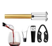 ycezw Juego de accesorios para vino, sacacorchos manual de 4 piezas, juego de sacacorchos de 4 piezas - Sacacorchos portátil para camareros, camareros y servidores de restaurantes