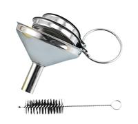 ycezw Juego de embudo de acero inoxidable, embudos de metal para uso de cocina - embudo inoxidable | Herramienta de transferencia de alimenticio con cepillo de limpieza de ingredientes