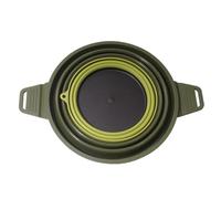 ycezw Juego de ollas y sartenes para camping | Juego de cocina plegable con olla y sartén - de acero inoxidable y silicona resistente al calor para viajes al aire libre cocina de senderismo