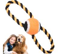 ycezw Juguete para Perro de Cuerda de Pelota de Tenis, Juguetes de Mascar de Cuerda para Perro - Bola de Tenis Interactiva de Cuerda Tug of War,Suministros para Mascotas resistentes a la