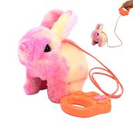 ycezw Juguing Bunny Toy: Conejo electrónico para Caminar, Mascota de Felpa interactiva, muñeca Animada, Cuerda Musical Linda con Sonidos, Figura de Juego de Animales, Accesorio de Entretenimiento