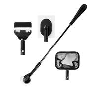 ycezw Kit De Limpieza De Acuario,Limpiador De Peces Con Mango Telescópico | Kit Descalcificador Largo Flexible Suave Para Uso Interior Exterior