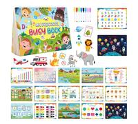 ycezw Libro ocupado, libro ocupado para niños pequeños - Juguetes educativos sensoriales,Libro de aprendizaje de jardín de infantes para una educación divertida en casa o de viaje, juguete sensorial