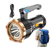 ycezw Linterna LED Súper Brillante, Lámpara De Bolsillo Recargable Súper Brillante | Lámpara Del Campamento LED | Antorcha Recargable Con Luz Lateral Para Caminar Para Acampar, Herramienta De Rayo