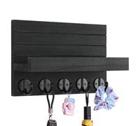 ycezw Llavero en la pared - Letra de madera Storage Organizador de pared rústico, Estante de almacenamiento compacto con estante resistente | Entrada decorativa para acentuación de soporte de correo