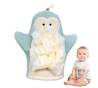 ycezw Manopla para, guantes de lavado con de pingüino para el cuerpo, toalla elástica y espumosa, manoplas de ducha agradables a la piel para calmar y limpiar tu piel