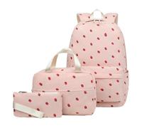 ycezw Mochila para niños - Juego de mochila escolar de terciopelo acanalado | Mochila estuche para deporte universidad viaje vacaciones actividades al aire libre senderismo camping excursión
