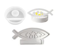 ycezw Molde de silicona para candelabro, molde de candelabro, molde de yeso en forma de con molde base | Herramienta de creación de objetos de arte, molde de resina para centros de mesa para