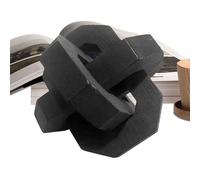 ycezw - Nudo decorativo | Enlace cadena de madera | Ornamento artesanal boho tallado a mano entrelazado para estante flotante mesa baja biblioteca chimenea dormitorio