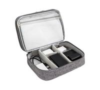 ycezw Organizador del Cable De Viaje, Organizador De Electrónica - De Cable De Viaje con 3 Capas - Bolsa Cosmética De Maquillaje Multifuncional con Prueba De Choque con Cremallera con Cremallera