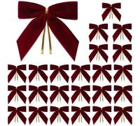 ycezw Ornamentos De Terciopelo Navideño: Clásico De Navidad, Decoración De Cintas, Encantador Accesorio Festivo con Textura Suave | Look Elegante Ideal para La Escalera De La Puerta De Árbol Ven