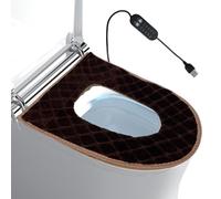 ycezw para Asiento de Inodoro con USB - Alfombrilla calefactora Ajustable a 5 Niveles, Revestimiento de Asiento de Inodoro con Temporizador - Diseño con Enchufe para Invierno, mañana, baño