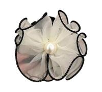 ycezw Pinza para el con diseño de flores coreanas con perlas, pinzas para el para mujeres