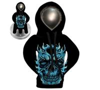 ycezw Sudadera con capucha para cambio de coche de Halloween, sudadera con capucha para cambio de marchas con diseño de esqueleto, cubierta de cambio automático | Sudadera con capucha para cambio de