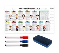 ycezw Tabla de multiplicación, tablas de multiplicación para niños, Práctica de multiplicación educativa con Pen, Suministros matemáticos reutilizables para la excursión de viaje escolar al aula