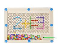 ycezw Tabla de puntos magnética con cuentas de puntos, tablero de puntos magnético para niños, tablero de dibujo con perlas magnéticas, juguete educativo de viaje con diseño de puntos para niños