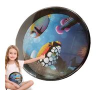 ycezw Tambor de percusión para, tambor de sonido del mar - Tambor de mar Comfort Sound,Cuentas metálicas incorporadas, tambor de música con sonido de mar, herramienta educativa musical