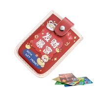 ycezw Tarjetero extraíble, Organizador de Tarjetas extraíble, Cartera de Bolsillo Delgada y Minimalista - Tarjetero multiranura Estilo Boho, pequeño Tarjetero para Mujer, B, riferimento Alla
