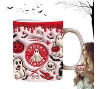 ycezw Taza de café de Halloween de cerámica de Halloween, taza de café de Halloween, taza de café, taza de Halloween, taza de whisky, agua, cerveza, zumo, sopa
