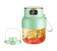 ycezw Taza de exprimidor portátil, licuadora portátil para batidos, exprimidora - procesador de alimentos recargable USB, licuadora de de frutas con pantalla digital 600 ml para deportes en el