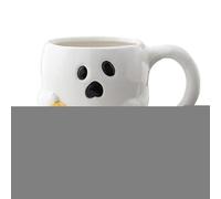 ycezw Taza Fantasma - Taza Halloween Cara Fantasma 400ml | Cerámica gótica Enigma para té Cocina Fiesta Café Bebidas Edades