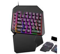 ycezw Teclado De Juego Portátil, Teclado De Juego De 1 Mano | Teclado Pequeño Programable Para Zurdos - Teclado De Juego Profesional, Zurdo, Ergonómico, Plugplay para Teléfonos Móviles
