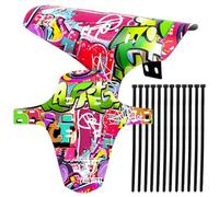 YCFAIIKG 2pcs Guardabarros de Bicicleta Mountian, Guardabarros de MTB, Guardabarros Delantero y Trasero Compatible para Bicicleta de Carretera, con 10 Bridas de Cables