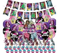 YCFAIIKG 44pcs Monster Party Supplies, Monsters Birthday Party Decorations, Decoraciones de Globos para Magdalenas Decoración Feliz Cumpleaños Banner Globos para Niños